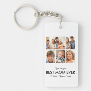 Best Mum Ever Photo Collage Mothers Day Key Ring