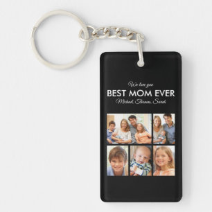Best Mum Ever Photo Collage Mothers Day Key Ring