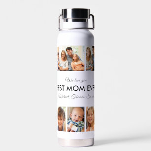 Best Mum Ever Photo Collage Mothers Day Water Bottle