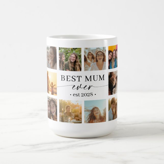 Best Mum Ever Photo Collage Mug Gift (Center)