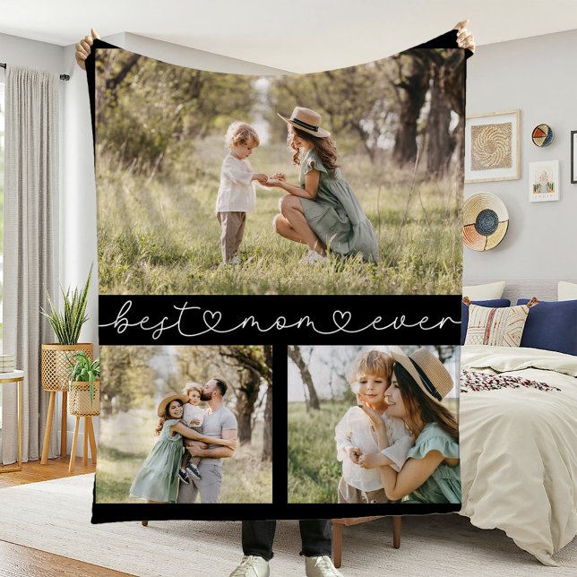 Best Mum Ever Photo Fleece Blanket (Creator Uploaded)