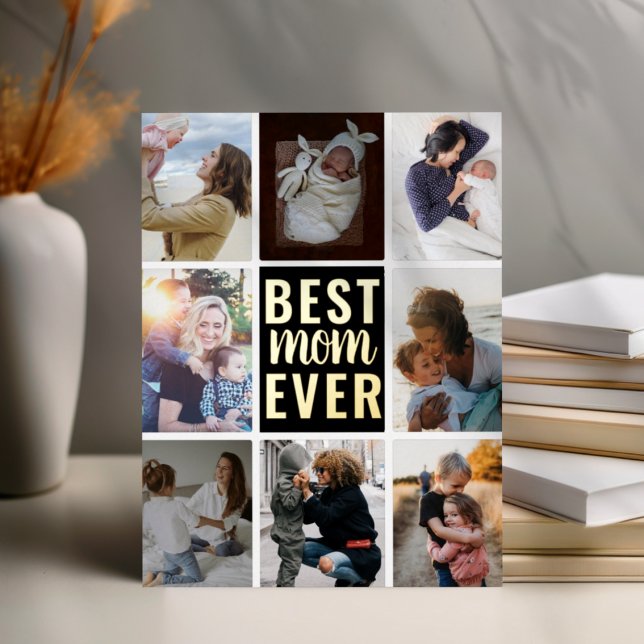 Best Mum Ever Photo Gold Foil Foil Holiday Postcard (Creator Uploaded)