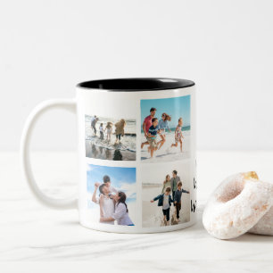 Best Mum Ever Photo Grid Mother’s Day Present Two-Tone Coffee Mug