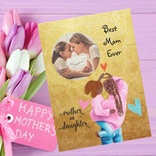 Best Mum Ever Photo Mothers Day Greeting Card