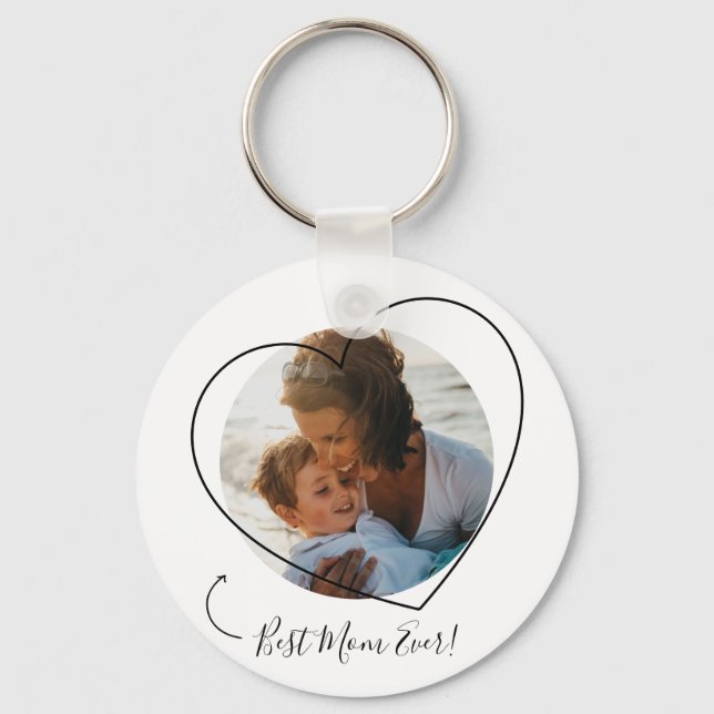Best Mum Ever - Photo Mother's Day Keychain (Front)