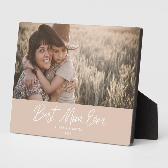 Best Mum Ever Photo Plaque (Side)