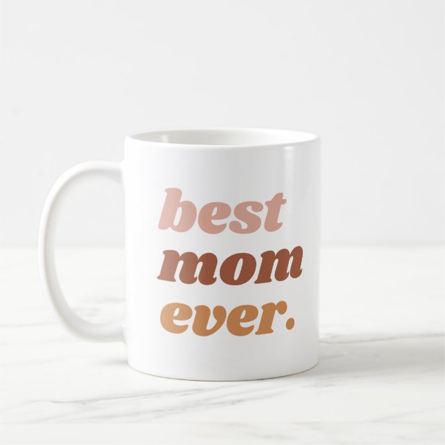 Best Mum Ever Pink Boho Coffee Mug (Left)