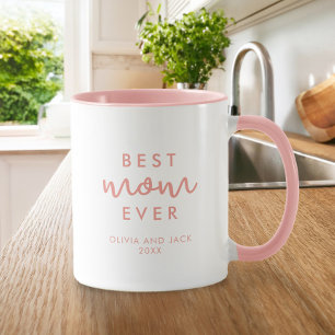 Best Mum Ever Pink Custom Mothers Day Mug