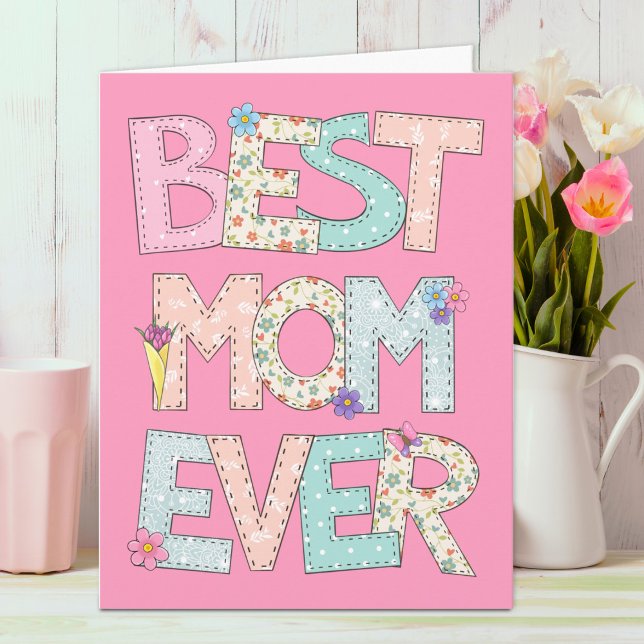 Best Mum Ever Pink Mothers Day Card (Creator Uploaded)