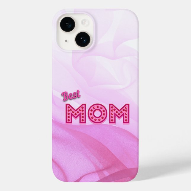Best Mum Ever pink pastel modern chic Case-Mate iPhone Case (Back)