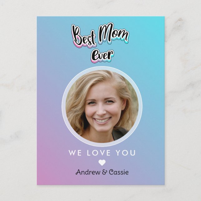 Best mum ever postcard (Front)