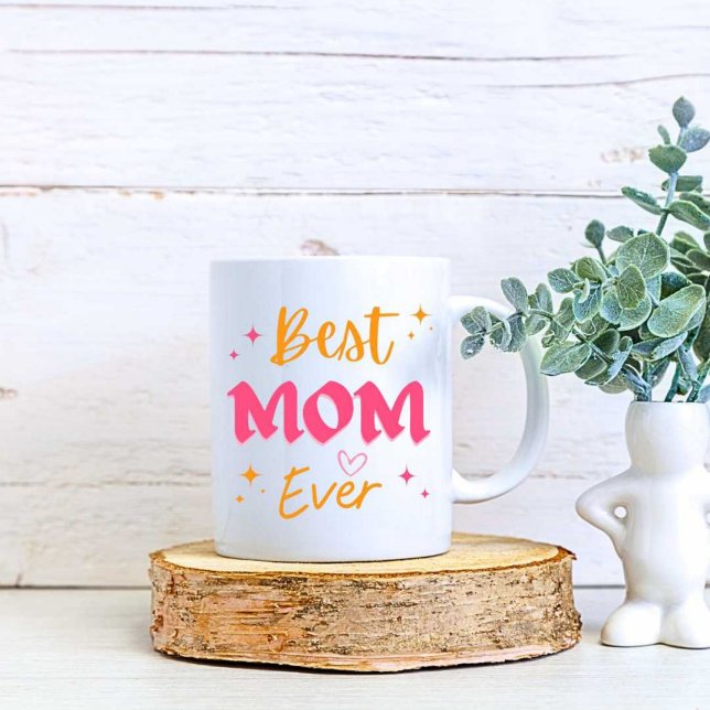 Best Mum Ever Print Modern White Mug  (Creator Uploaded)