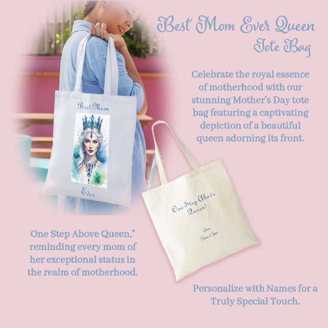 Best Mum Ever Queen Tote Bag (Creator Uploaded)