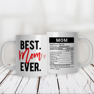 Best Mum Ever Red + Nutrition Facts, Large Coffee Mug