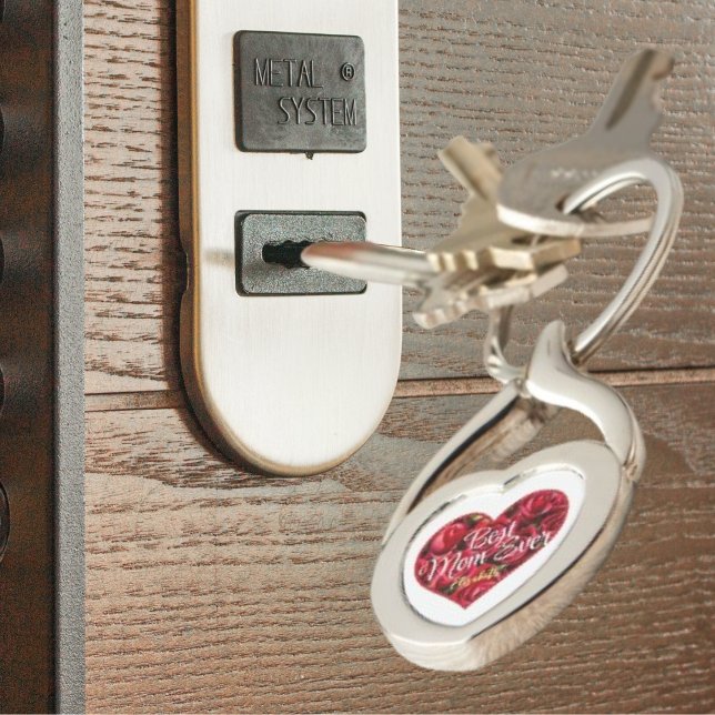 Best Mum Ever Red Roses Heart Mothers Day Key Ring (Creator Uploaded)