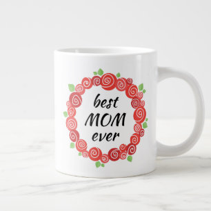 Best mum ever red roses mother's day coffee mug
