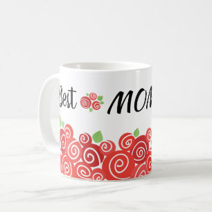Best mum ever red roses spring mother's day gift coffee mug