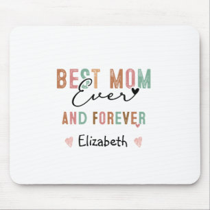 Best Mum Ever  Retro Script Groovy Mother's day  Mouse Pad