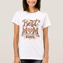 Best Mum Ever Rustic Typography with Heart