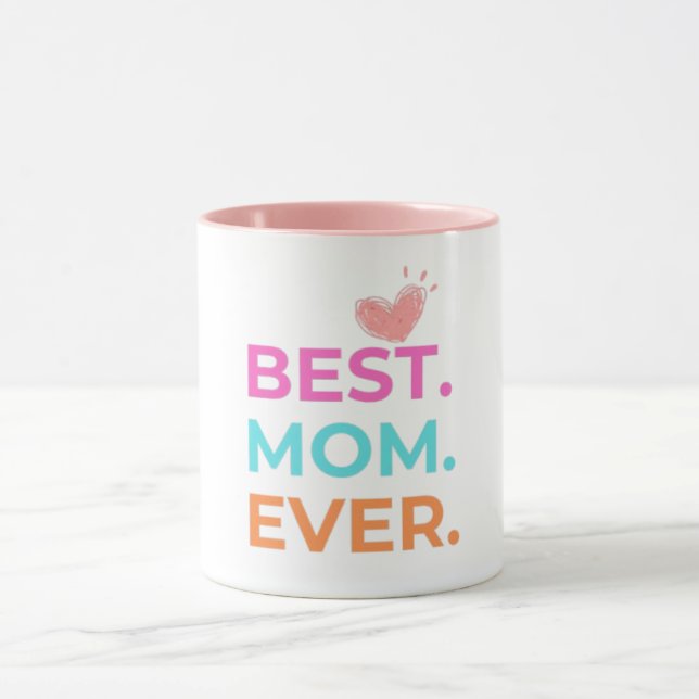 Best Mum Ever Scribbled Heart Mothers' Day Mug (Center)