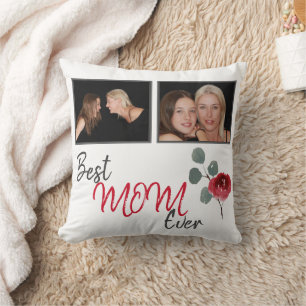 Best Mum Ever Script Mother Photo Collage Cushion