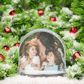Best Mum Ever Script Mother's Day 2 Photo Snowglobe