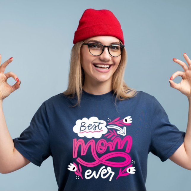 Best mum ever Script T-Shirt (Creator Uploaded)