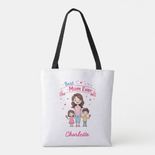 Best Mum Ever   Sentimental Personalised Mother's Tote Bag