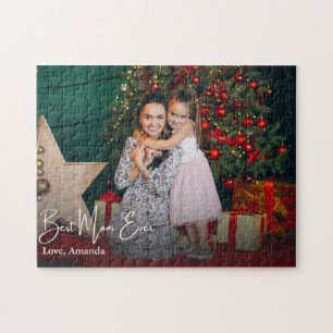 Best Mum Ever Simple Custom Photo Jigsaw Puzzle