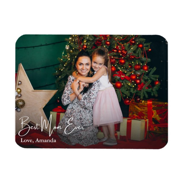 Best Mum Ever Simple Custom Photo Magnet (Horizontal)