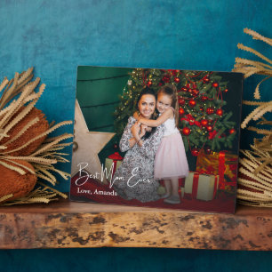 Best Mum Ever Simple Custom Photo Plaque