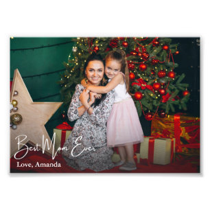 Best Mum Ever Simple Custom Photo Print