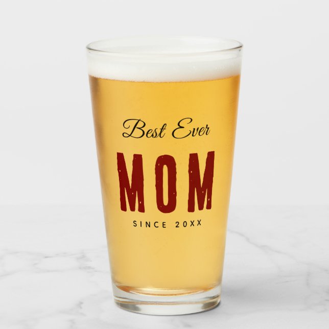 Best Mum Ever Simple  Glass (Back Filled)