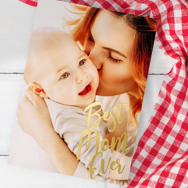 Best Mum Ever Simple Modern Custom Photo (Creator Uploaded)