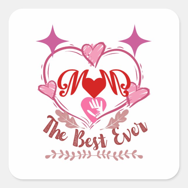 Best mum ever Sticker (Front)