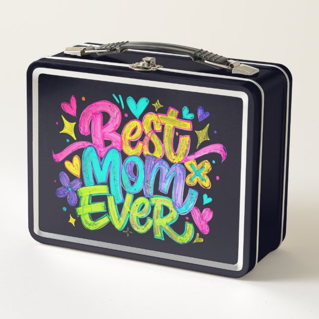 Best Mum Ever (Style 2) Metal Lunch Box (Front)