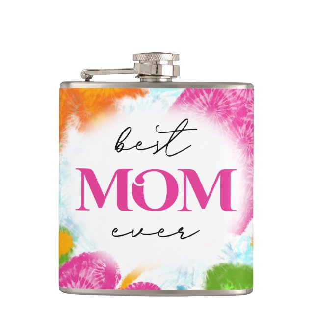 Best Mum Ever Sublimation Design  Hip Flask (Front)