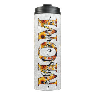 Best Mum Ever Sunflower Floral Thermal Tumbler