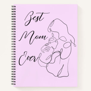 Best Mum Ever Trendy One Line Motherhood baby Notebook