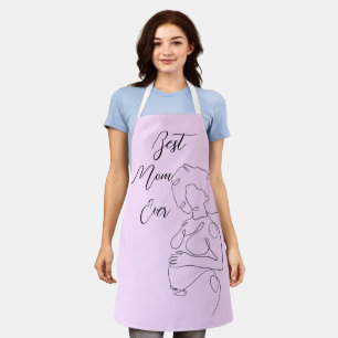 Best Mum Ever Trendy One Line Pregnancy Apron