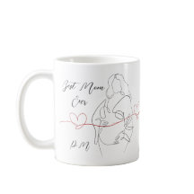Best Mum Ever Trendy One Line Pregnancy Heart