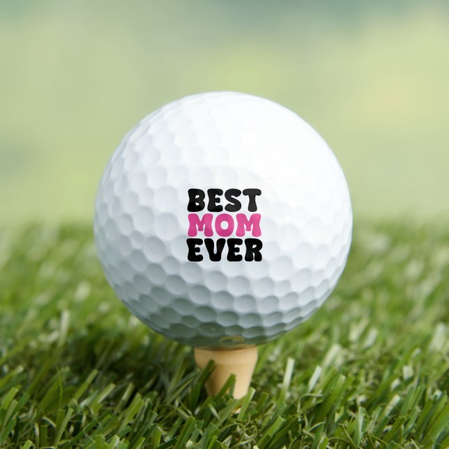 Best Mum Ever Typhography Golf Balls (Insitu Tee)