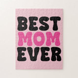 Best Mum Ever Typhography Jigsaw Puzzle