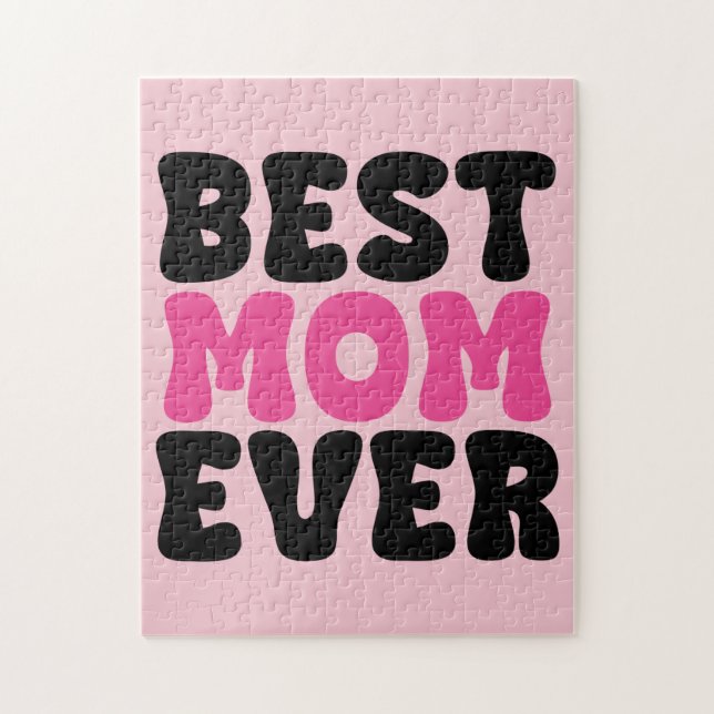 Best Mum Ever Typhography Jigsaw Puzzle (Vertical)
