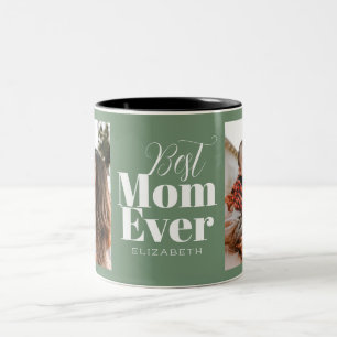 Best Mum Ever Typography Customised Two-Tone Coffee Mug