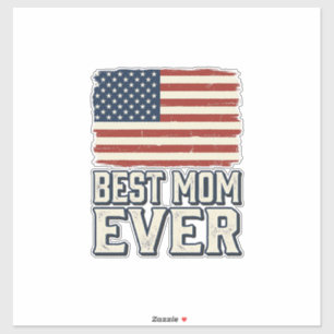 Best Mum Ever Vintage American Flag Shirt Design_1