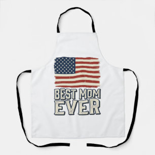 Best Mum Ever Vintage American Flag Shirt Design_1 Apron