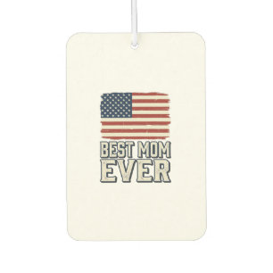 Best Mum Ever Vintage American Flag Shirt Design_1 Car Air Freshener