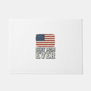 Best Mum Ever Vintage American Flag Shirt Design_1 Doormat