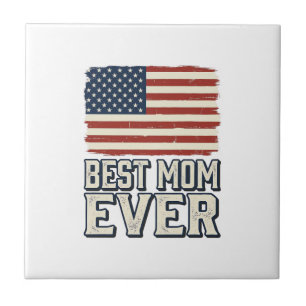 Best Mum Ever Vintage American Flag Shirt Design_1 Tile